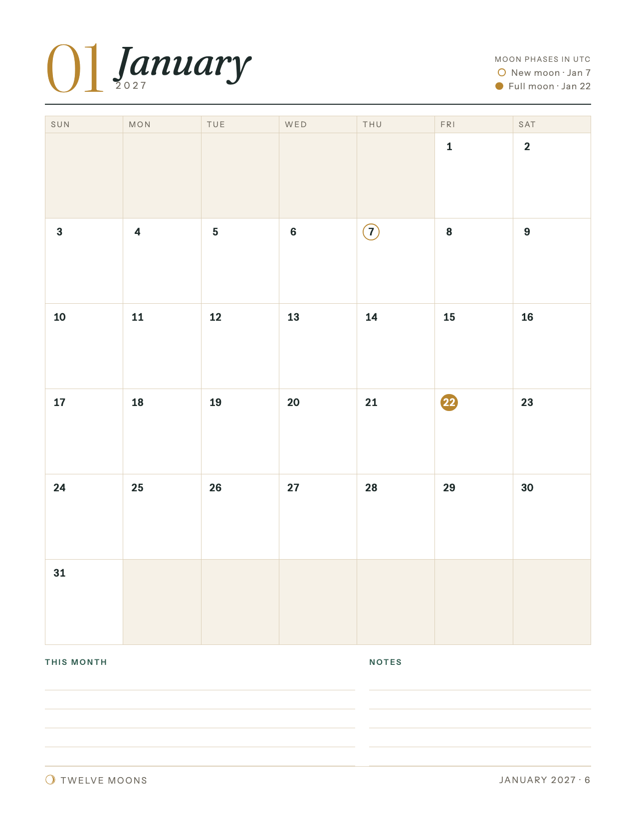 The 2027 Planner: page preview 2 of 6