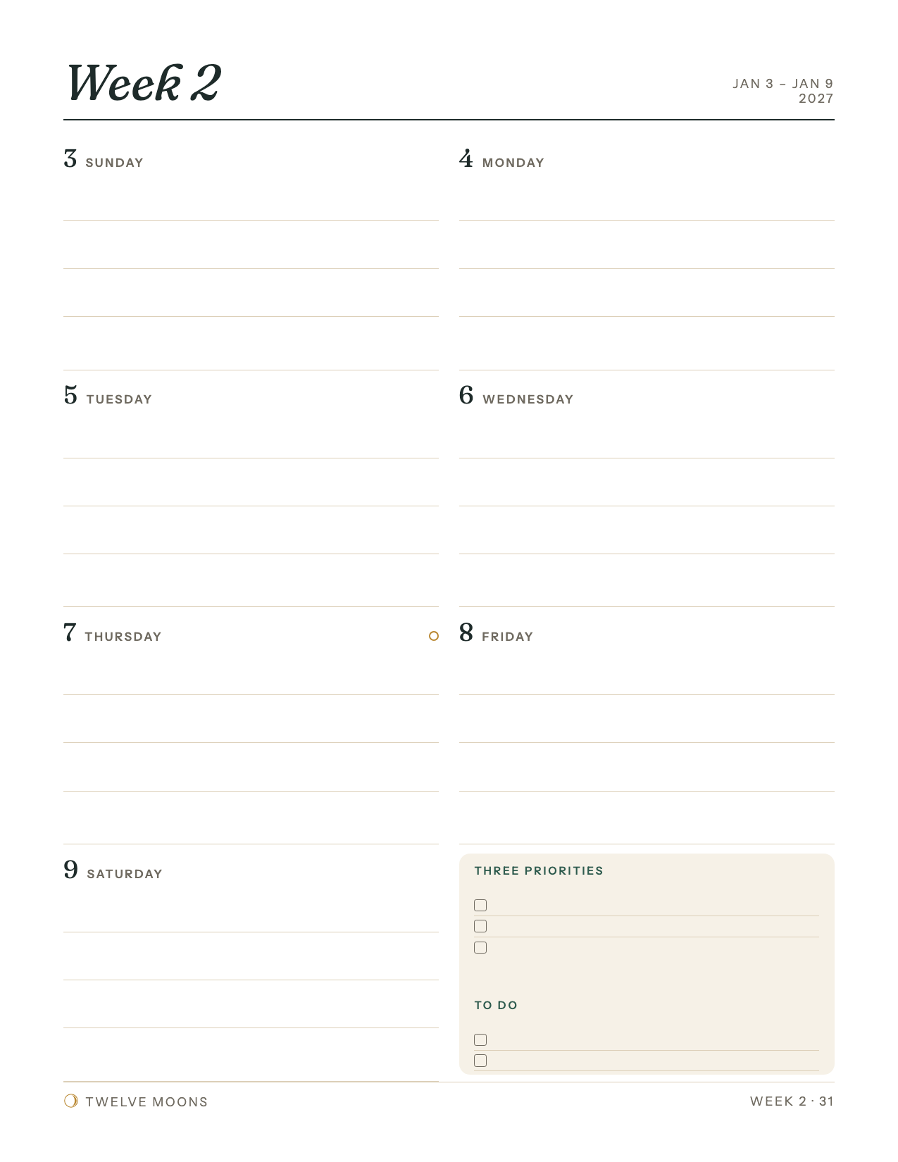 The 2027 Planner: page preview 4 of 6